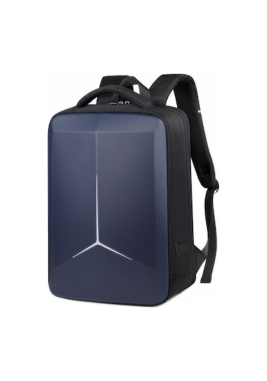 Sones Usb+type-c Şarj Portlu 15,6-16,6 İnç Sert Kabuklu Dizüstü Bilgisayar Sırt Çantası Unisex Hırsızlığa Karşı Korumalı Mavi İş Seyahat Çantası Diğer