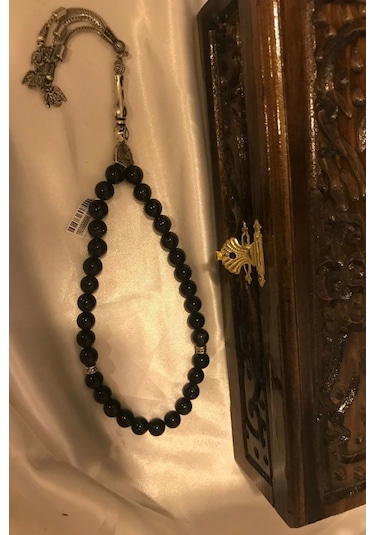 Tespih Yıldıztaşı Doğal Taş Tesbih Gümüş İmameli Yıldız Taşı Ahşap Kutulu 8mm Çok Renkli