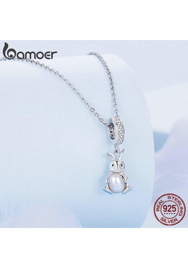 Bamoer 925 Ayar Gümüş Tavşan Kolye Uçları Doğal İnci Boncuk Kadınlar İçin Bilezik Ve Kolye Dıy Güzel Takı Gümüş Bamoer 925 Ayar Gümüş Tavşan Kolye Uçları Doğal İnci Boncuk Kadınlar İçin Bilezik Ve Kolye Dıy Güzel Takı Gümüş
