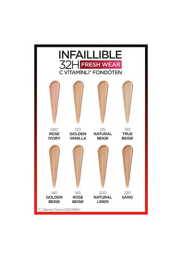 L'Oreal Paris Infaillible 24H Fondöten No:130 True Beige 30 ML