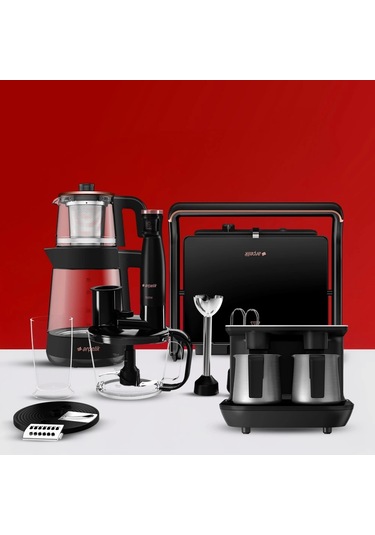 Arçelik 4lü Siyah Telveli Set Siyah