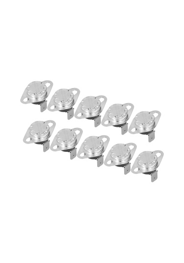 10 Adet Termostat Termal Anahtar Manuel Sıfırlama Bimetalik Çip Sıcaklık Kontrol Anahtarı 10a 250v 120