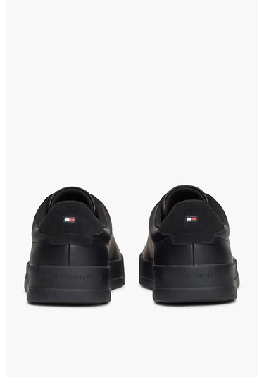 Erkek Pebble Grain Court Sneaker - Siyah Black