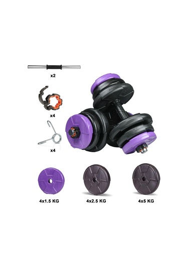 Ecgspor 36 Kg 2x 18kg Dambıl Seti Mor Siyah