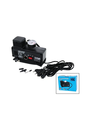 2ın1- Fişli - Oto Çakmaklık Tek Piston Kompresör Ac/dc - 12v-230v - 250psı 4741