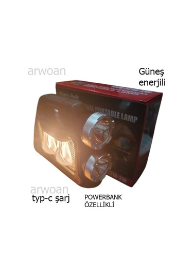 Arwoan Çok Fonksiyonlu Taşınabilir Lamba, El Feneri - Gri-siyah Gri-siyah Gri - Siyah