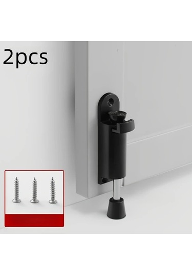 Xuweiwei 2 Adet Gümüş Görünmez Kapı Stoperi, Ayarlanabilir, Yapışkanlı Ve Vidalı