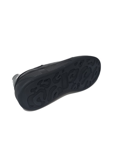 Marcomen Bağcıklı Lv Model Baskılı Kalın Düz Taban Sneaker Ayakkabı 21006 Siyah