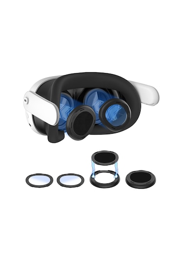 Startrc Oyunları 1 Çift Meta Quest 3 Anti-mavi Işık Çizilmez Lens Koruyucu Kapak Seti