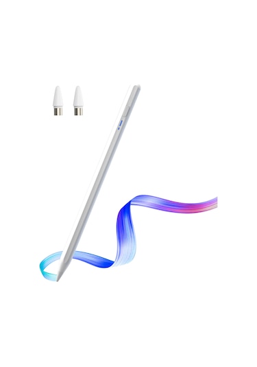 Microcase AL4332 Universal Telefon Tablet Apple Uyumlu iPad  Beyaz Yumuşak Uçlu Stylus Kalem