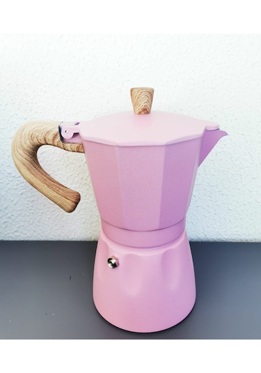 Coffeehutt Aloha Hes-6 Moka Pot Pink