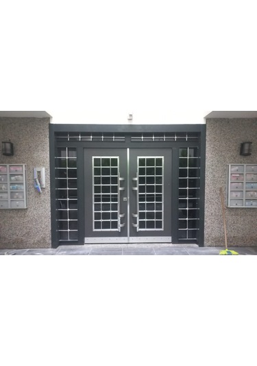 Apartman Giriş Kapısı Modelleri, Özel İmalat Antrasit Apartman Gi