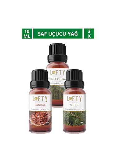 Lofty Sedir Sandal Frekans Uçucu Yağ Buhurdanlık Esansı Oda Kokusu 10 ML