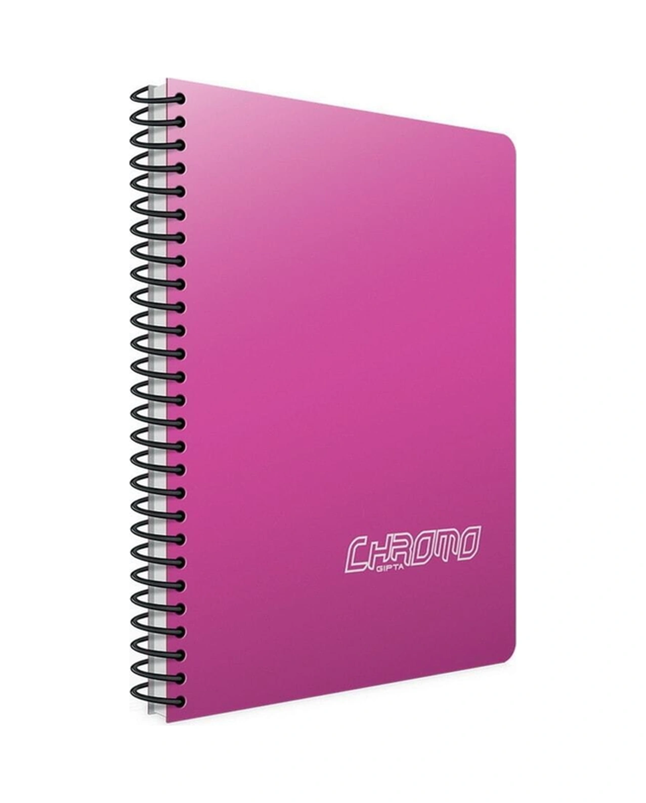 Chromo A5 80 Yaprak Plastik Kapak Spiralli Defter 1980 Çizgisiz Pembe
