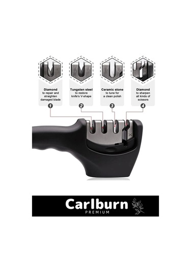 Özel Üretim Tutmalı Paslanmaz Keskinleştirici 3 Kademeli Profesyonel Kolay Bıçak Bileme Aleti