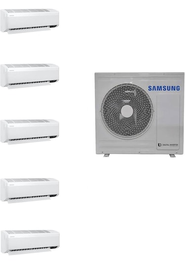 Samsung WindFree Multi AJ100TXJ5KH/EA 1 Dış + 5 İç Ünite (7+7+9+12+24) Duvar Tipi Klima