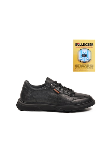 Bulldozer Siyah Ortopedik Hakiki Deri Masaj Etkili Erkek Casual Ayakkabı Çok Renkli