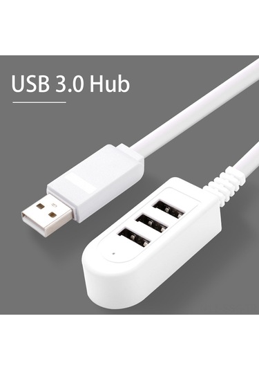 Springsun Usb 3.0 Hub 3 Portlu, Hızlı Veri Transferi, Isı Dağıtımı, 0.25m Kablolu, Beyaz, Taşınabilir, Plug & Play