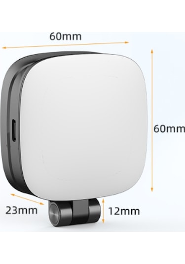 Teltree F-662 Manyetik Telefon Fıllightı: 3 Aydınlatma Modu, 90+ Renk Doğruluğu, Taşınabilir, İç Dahili Makyaj Aynası, Beyaz Beyaz