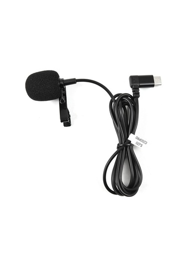 Besthome1 Sjcam Spor Kamerası Kragı Mikrofonu - Sj20/c200pro Uyumlu, Tüp Şarjlı, Tüm Yönlü, 1.5m Kablolu Siyah Siyah