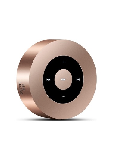 Taşınabilir Mikrofonlu Altın Mini Bluetooth Hoparlör: Dokunmatik Ekran, Hd Ses Ve Hızlı Şarj - Gold