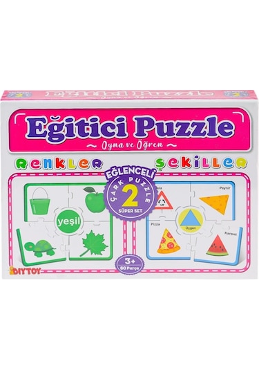 7194 Çark Puzzle Renkler Şekiller