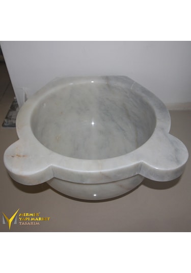 Afyon Alacalı Beyaz Düz Kurna