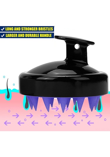 Mufunye Suya Dayanıklı Silikon Saç Derisi Masaj Fırçası - Tek Parça Opp Ambalaj