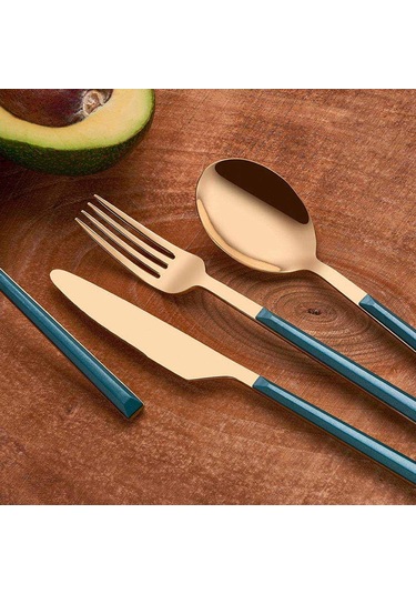 Neva N2727 Mentol 24 Parça Çatal Kaşık Bıçak Takımı