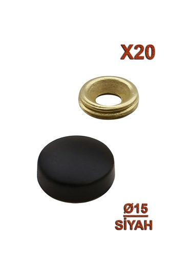 Metal Vida Kapama Q15 Siyah 20 Adet
