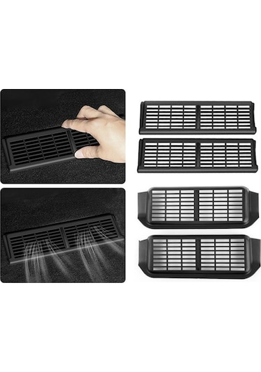Tesla Model Y İçin 1 Çift Araba Koltuk Altı Havalandırma Koruma Kapağı Dekorasyon Aksesuarları