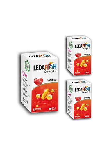 Ledapharma Ledafish Omega 3 1000Mg 60 Softgel Kapsül 3 Kutu