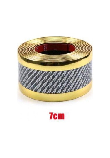 Satış Karbon Fiber Kauçuk Kalıplama Şerit Yumuşak Siyah Trim Tampon Şerit Dıy Kapı Eşiği Koruyucu Kenar Koruma Araba Çıkartmaları Araba Gold 250x7cm