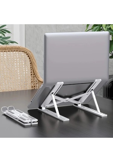 Willowhaven Katlanır Portatif Laptop Standı - 10 Seviye Soğutucu Siyah Masaüstü Düzen