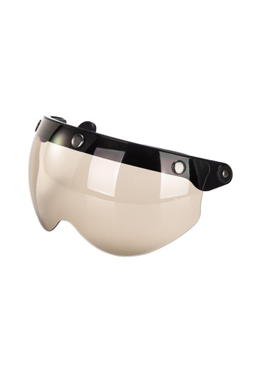 Evrensel Motosikletler Retro Pilotstyle Standart 3 Snapbutton Visors Açık Yüz Kask Rüzgar Kalkanı T Beyaz - Pembe