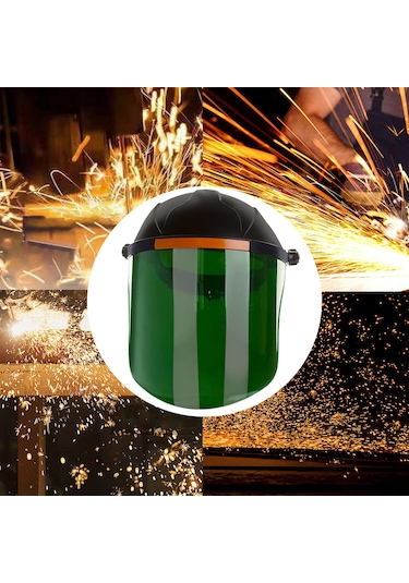 Suntek Kaynak Maskesi Yüz Koruyucusu Yukarı Siyahımsı-yeşil