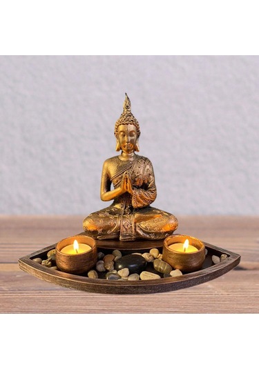 Suntek Süsler Bahçe Odası B Için Mumluk Reçine Tay Doğal