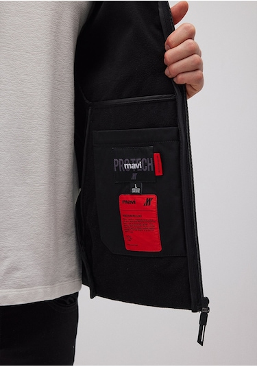 Mavi - Dik Yaka Siyah Ceket 0110361-900 Siyah