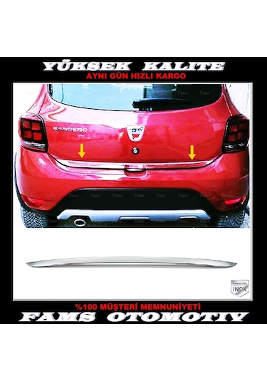 Dacia Sandero Stepway Krom Bagaj Alt Çıtası 2012-2020 P.Çelik