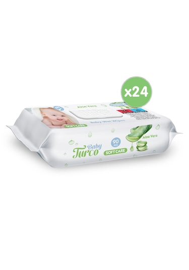 Baby Turco Softcare Aloe Vera Islak Bebek Havlusu 24 x 90 Yaprak