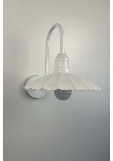 Vonka Beyaz Metal Aplik Mutfak İç Mekan Salon Cafe Ofis Pastane Modern Dekoratif Aplikleri Beyaz