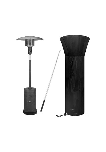 Vkemall 210d Oxford Isı Kaynak Koruması - Siyah Dış Mekan Isıtıcı Kılıfı, Su Geçirmez, Uv Dayanıklı, Zip Ve İyileştirilmiş Çekmeceli 226x85x48cm