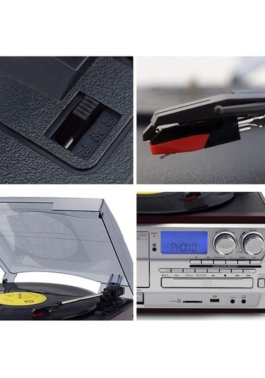Knstar KN-110 Bluetooth CD Kaset USB Radyo Özellikli Pikap