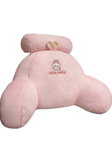 Büyük Bel Destek Yastığı-peluş Pembe Tavşan