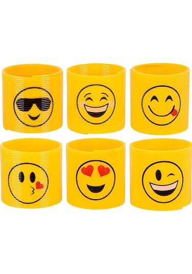 Emoji Stres Yayı Oyuncak Stres Yayı - 6 Cm Çapında - 2 Adet