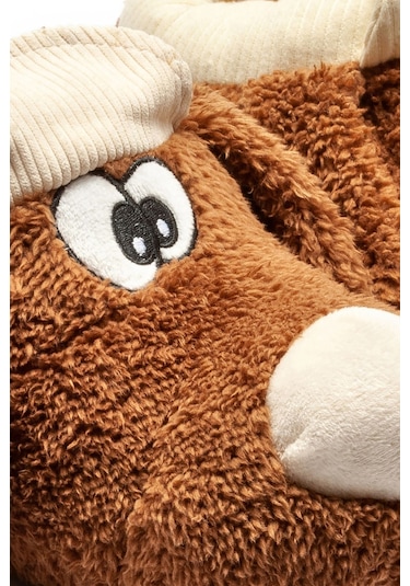 Twigy Didi Kadın,Garson Boy Hayvanlı Panduf Kahverengi 36/41 YY0280 Kahverengi