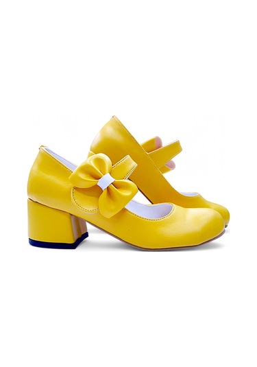 Beebron Ortopedik Topuklu Abiye Kız Çocuk Ayakkabı Soft Series Abiayk2401 Sarı Sarı