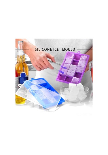 Hangfox 15'li Kapaklı Silikon Buz Kalıbı - Dondurma, Çikolata Ve Bebek Maması İçin Pratik Çözüm Çok Renkli