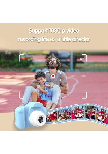 Trendooze Springsun 1080p Dijital Çocuk Kamerası 48mp Hd 2.0 İnç Ips Ekran Otg Fonksiyonu Çift Lens 32gb Df