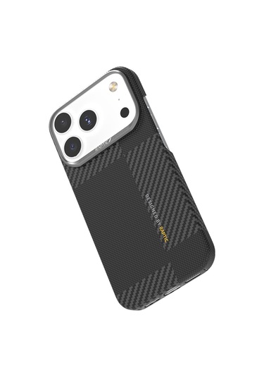 Iphone Uyumlu 17 Pro Max Kılıf M-safeli 600d Metal Kamera Çerçeveli Raptic Aramid Fiber Geotik Serisi Siyah